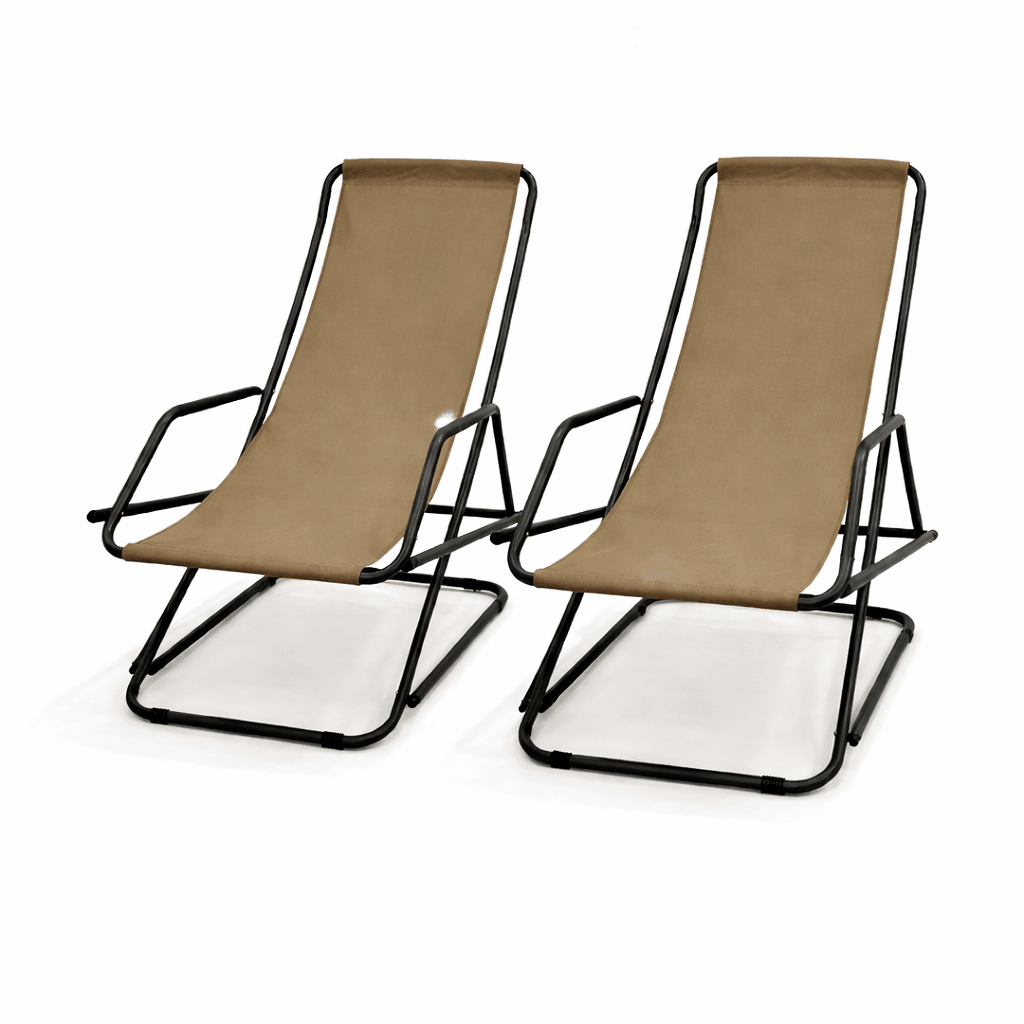 Coppia Sdraio Pieghevoli Gladys in acciaio e textilene Xone - Perrone Shop