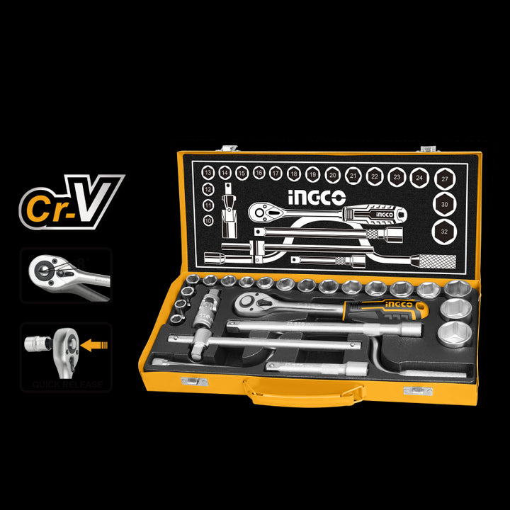 Set bussole Ingco 24 Pz in valigetta
