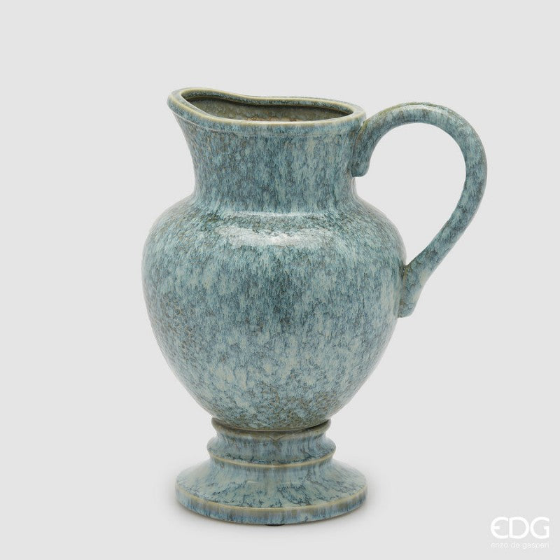 Vaso brocca River con manico Turchese | Enzo De Gasperi