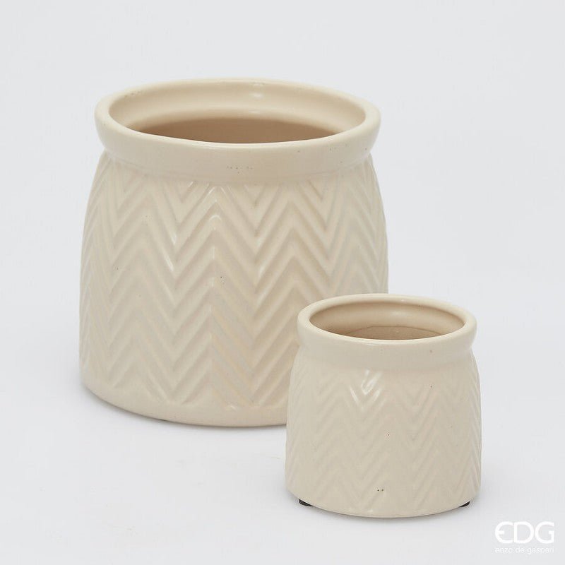 Vaso Cachepot Spiga Sabbia|EDG - Perrone Shop