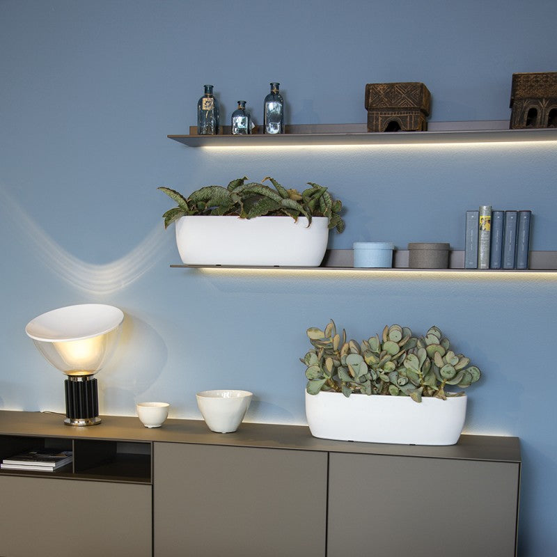 Vaso cassetta Iris bianco 60cm