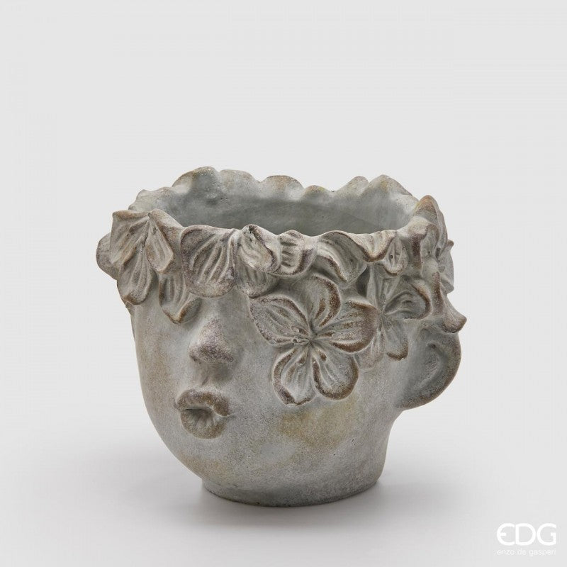 Vaso Cemento Testa Fiori Grey| EDG