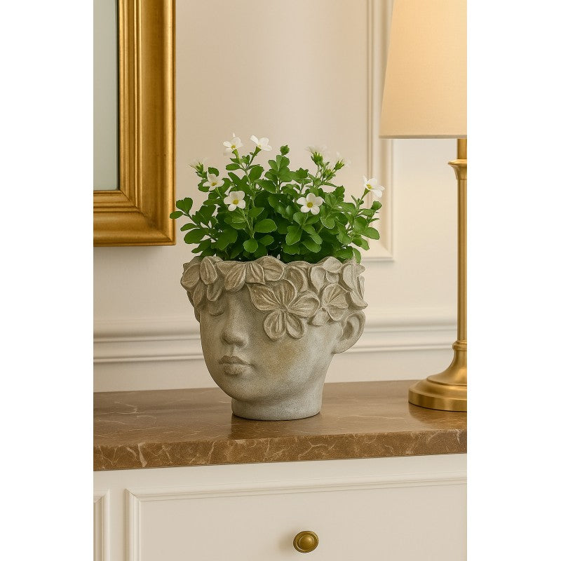 Vaso Cemento Testa Fiori Grey| EDG
