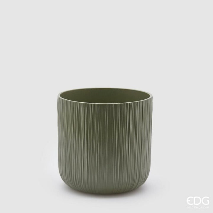 Vaso ceramica rigato salvia | EDG
