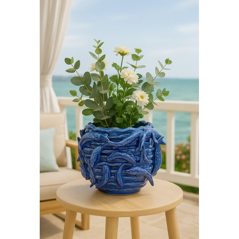 Vaso Chakra Carpa Koi Blu| EDG