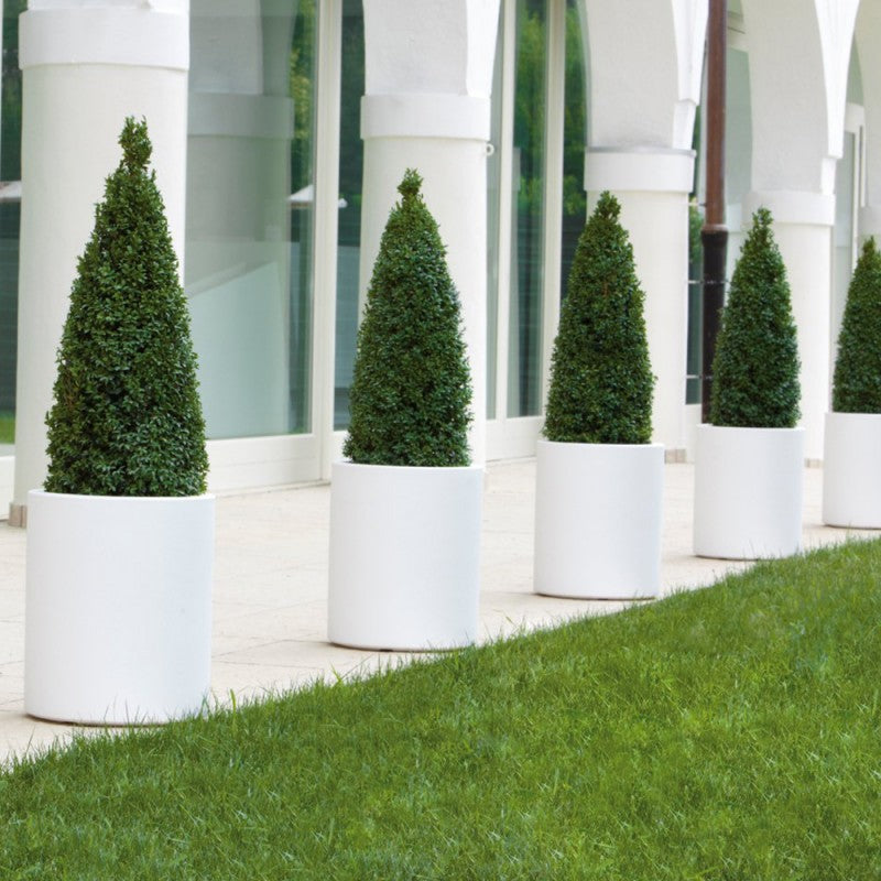 Vaso cilindro bianco Echo 35 cm Nicoli