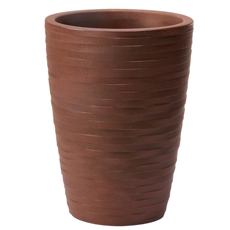 Nicoli Origine Decor Arkè Vaso In Polipropilene Cipria 36cm - Made In Italy, Con Serbatoio D'Acqua Integrato, Per Interni Ed Esterni