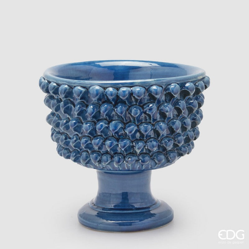 Vaso Fenice Pigna con piede blu| EDG