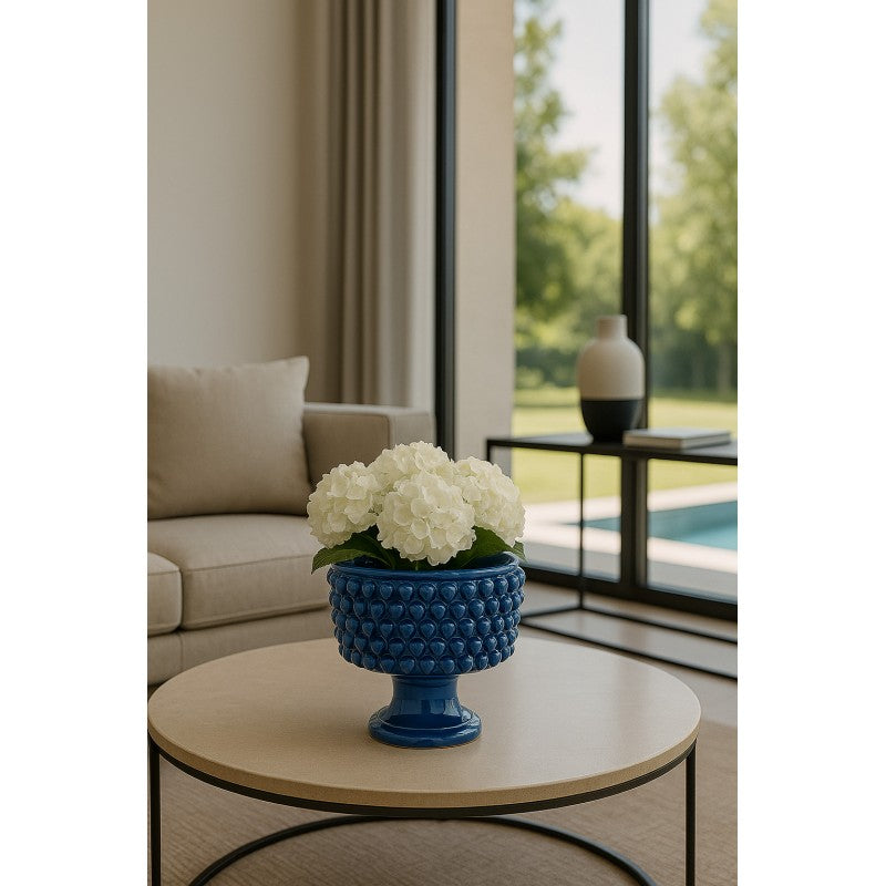 Vaso Fenice Pigna con piede blu| EDG