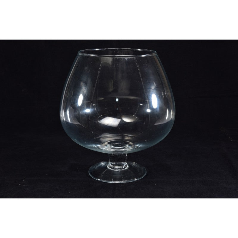 Vaso In Vetro Trasparente Cognac H 30 cm