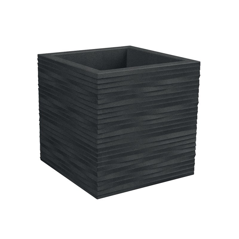 Vaso antracite Elegance Quadro 40 cm Nicoli