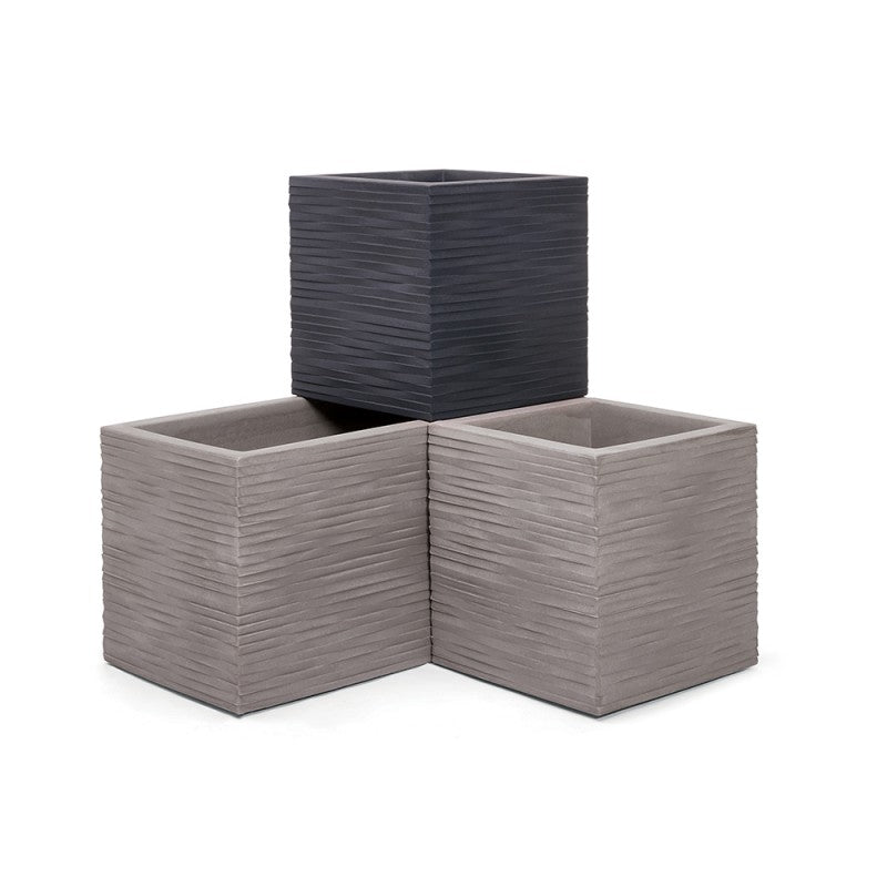 Vaso antracite Elegance Quadro 40 cm Nicoli