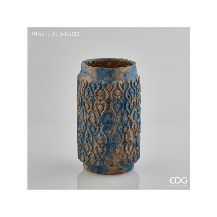 Vaso rotondo bombato floreal h40xd23cm lt.blue