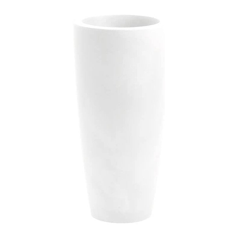 Vaso alto in resina Talos bianco Nicoli