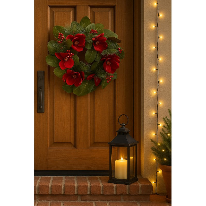 Corona Magnolia velluto rossa| EDG