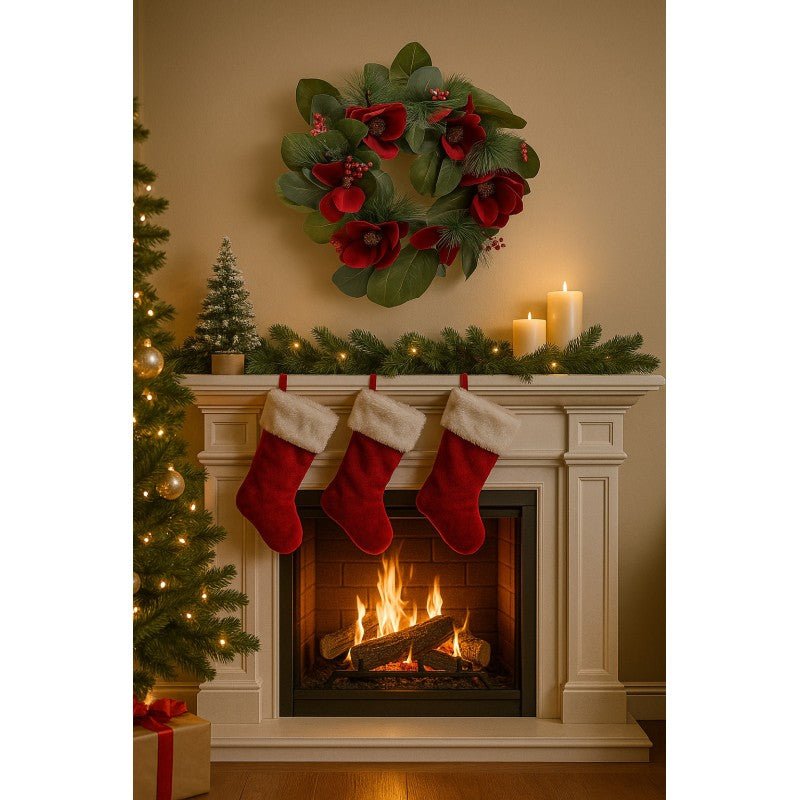 Corona Magnolia velluto rossa| EDG - Perrone Shop