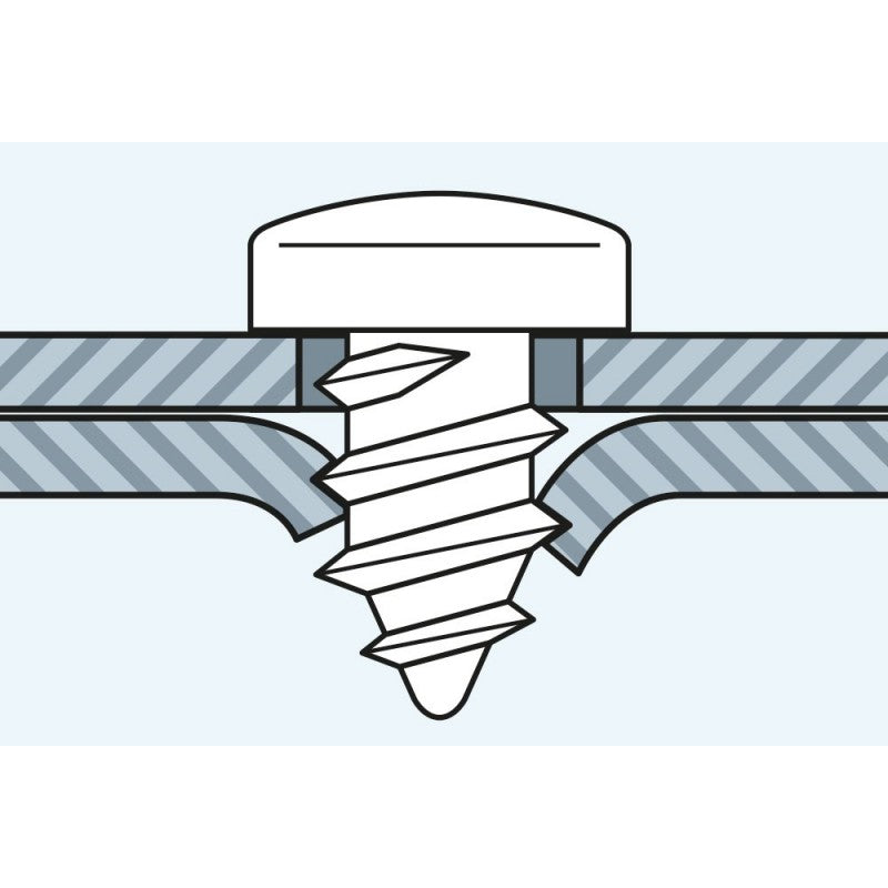 Viti autofilettanti testa piana Mustad 2,2mm