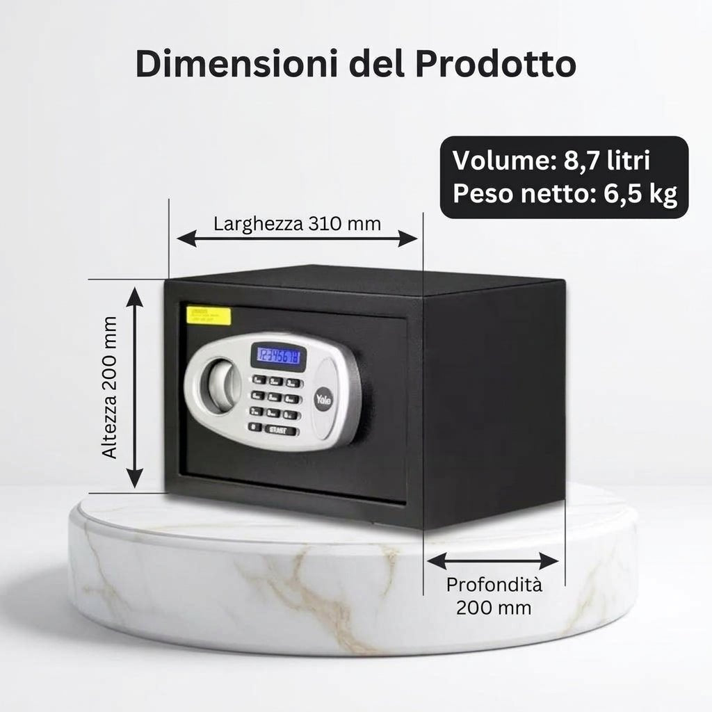 Cassaforte tipo Hotel elettronica Yale - Perrone Shop