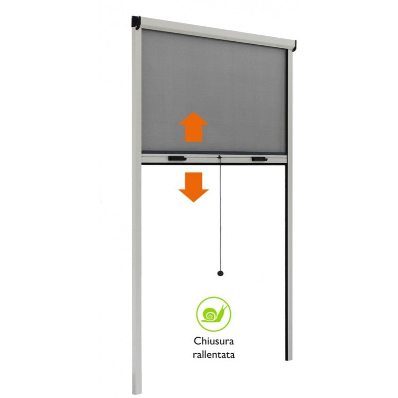 Zanzariera a rullo marrone per finestra